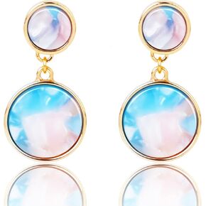 أقراط تكشف عن الجنس، أقراط زرقاء وردية للأولاد أو البنات مصنوعة يدويًا لفستان النساء الحوامل/ديكورات تي شيرت/حفلات استقبال المولود الجديد وحفلات أعياد الميلاد/هدية للأم والزوجة - من ZouYee in Kuwait