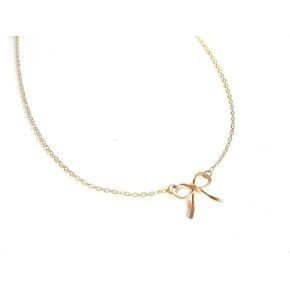 Thank You For Helping Me Tie The Knot - Gold Bow Bridesmaid Necklace