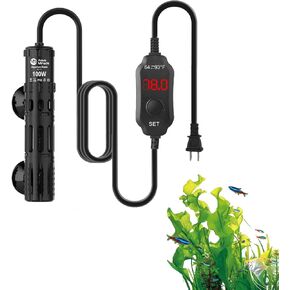 AquaMiracle 300W Aquarium Heaters with Protective Housing, Submersible Fish Tank Heaters with LED Digital Display Thermostat, Adjustable Fish Heater for 40-75 Gallon Tanks