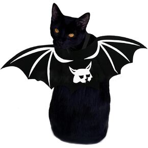 Pet Cat Bat Wings for Halloween Party Decoration, Dog Cosplay Bat Costume,Puppy and Cat Dress Up Accessories (Black, Small) in Kuwait