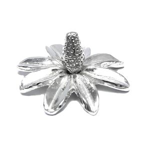 Daisy Flower Ring Holder - Tiny Ring Stand Gift Boxed with Thinking of You Story Card - Handcrafted Pewter Made in USA