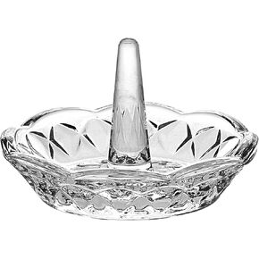Zotoyi Barski Glass Ring Holder Designed Crystal - 3.25" Height - Made in Europe