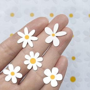 Set of 70, Little Daisies Stickers, Cute Flower Stickers, Laptop Stickers, Water Bottle Stickers, Phone Flower Sticker, Aesthetic Stickers, Vinyl Stickers Daisy Sticker Pack, 1 inches (White) in Kuwait
