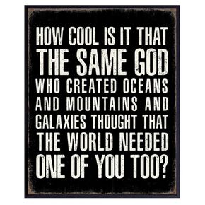 Christian Quotes Wall Decor for Men - Inspirational Gifts for Him - Bible Quotes Bedroom Aesthetic Wall Decor - God Quotes Wall Art - Christianity Inspiring Wall Art - Man cave Religious Wall Decor