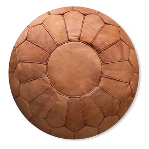 Moroccan Ottoman Leather Pouf : Luxurious Comfort for Your Living Space, Boho Chic Décor for Living Rooms, Bedrooms, and More