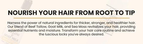 Beef Tallow & Goat Milk Shampoo and Conditioner Set - Handmade Hair Care for Thinning Relief, Sea Moss Shampoo and Conditioner, Thickening Formula for Hair Regrowth & Str (Shampoo & Conditioner 12 Oz) in Saudi Arabia