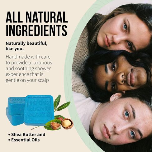 Shampoo & Conditioner Set, All-Hair types, Hair Soap, Shine, Handmade, Natural, Essential Oils, Shea Butter, Travel Soaps, Hair Gift Set, 2-Pack in Saudi Arabia