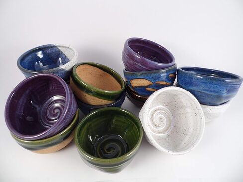 Purple Shaving Bowl - Handmade Pottery in Saudi Arabia