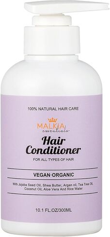 Malkia Essentials- Organic Conditioner For Women and Men, All Hair Types, Non Toxic, Sulfate Free, Silicone Free, Cruelty Free, Moisturizing and Hydrating Dry and Damaged Hair, Safe For Dreadlocks in Saudi Arabia