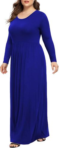 LONGYUAN Women's Plus Size Maxi Dresses for Curvy Women Casual Long Dress XL-6XL in Saudi Arabia