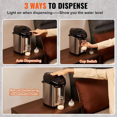 VEVOR Hot Water Dispenser 5.3 Qt/169 oz, Water Boiler and Warmer, 4 Warmer Temperatures, 3-Way to Dispense for Tea, Coffee and Baby Formula in Saudi Arabia