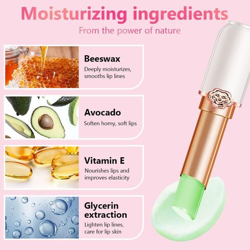 BINGBRUSH 2 Pcs Aloe Vera Color Changing Lipstick Queen,PH Mood Long Lasting Labiales Lip Gloss Lip Balm Tinted Magic Lip Stain Makeup Moisturize Lipstick Set for Women in Saudi Arabia
