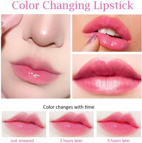 BINGBRUSH 2 Pcs Aloe Vera Color Changing Lipstick Queen,PH Mood Long Lasting Labiales Lip Gloss Lip Balm Tinted Magic Lip Stain Makeup Moisturize Lipstick Set for Women in Saudi Arabia