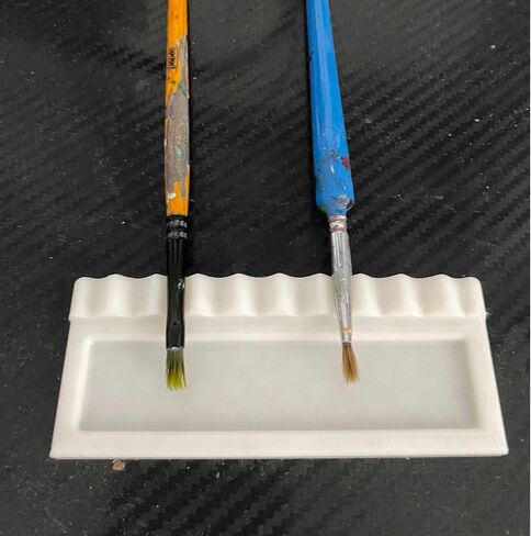 3D Printed White Brush Holder - 3 and 8 Slot Organizer for Paintbrushes, Makeup Brushes, or Art Supplies in Saudi Arabia