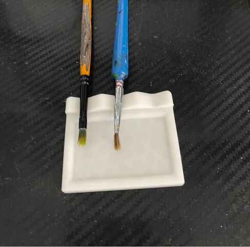 3D Printed White Brush Holder - 3 and 8 Slot Organizer for Paintbrushes, Makeup Brushes, or Art Supplies in Saudi Arabia