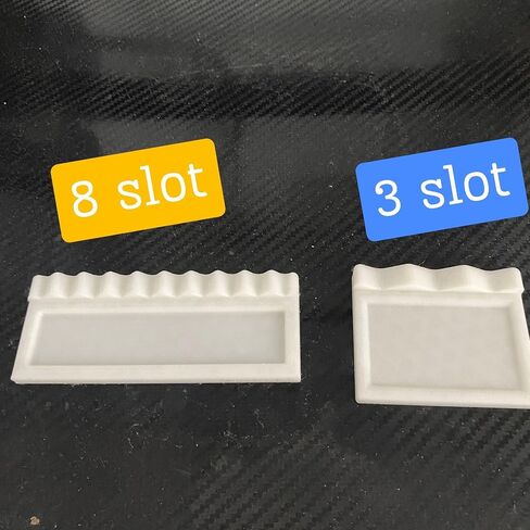 3D Printed White Brush Holder - 3 and 8 Slot Organizer for Paintbrushes, Makeup Brushes, or Art Supplies in Saudi Arabia