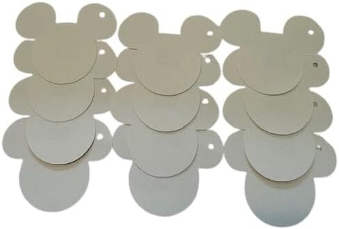 Mouse Ears Blank Gift Tags/Set of 12 / White Cardstock Paper/Fish Extenders Pixie Dusting/Labels Tags Notes Cards Scrapbooking in Saudi Arabia