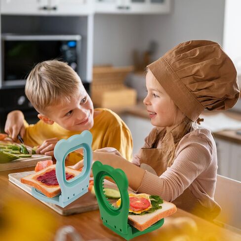 Uncrustable Sandwich Maker Sealer Cutter, Square Shape, Grey | Detachable Design with Cleaning Brush, Sandwich Cutters for Kids Lunch, Crustless Sandwich Cutter, PB&J Uncrustable Maker in Saudi Arabia