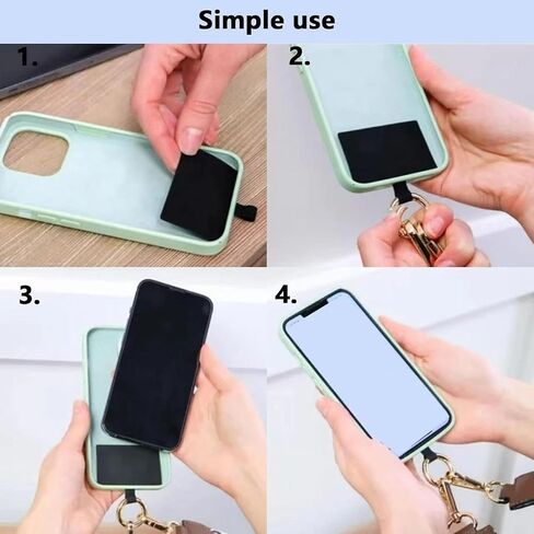 Clip and Go Strap for Phone with Wallet Crossbody, Clip & Go Strap with Pouch for Cell Phone, Cross Body Phone String with Zipper Wallet Pouch, Adjustable Phone Strap Crossbody & Lanyard (4PC) in Saudi Arabia