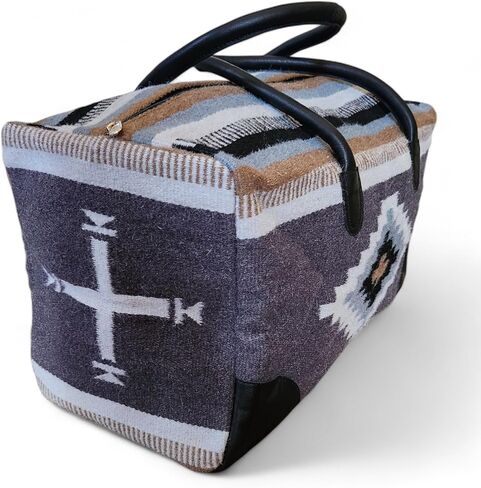 Aztec Large Weekender Southwestern Duffel Bag Saddle Blanket Bag 100% Leather Handles (Verlie) in Saudi Arabia