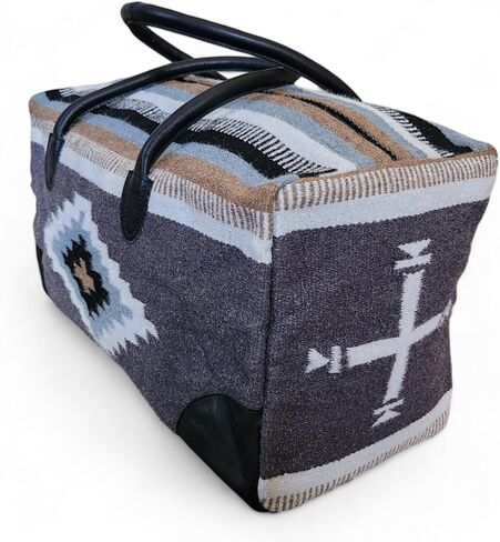 Aztec Large Weekender Southwestern Duffel Bag Saddle Blanket Bag 100% Leather Handles (Verlie) in Saudi Arabia