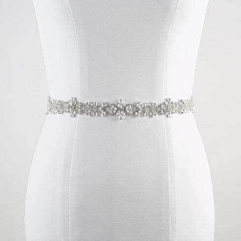 Rhinestone Wedding Belts Crystal Bridal Belt Sash for Women Gowns Wedding Dress in Kuwait