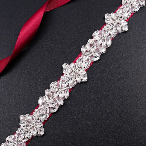 Rhinestone Wedding Belts Crystal Bridal Belt Sash for Women Gowns Wedding Dress in Kuwait