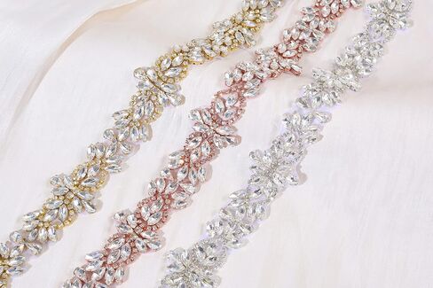 Rhinestone Wedding Belts Crystal Bridal Belt Sash for Women Gowns Wedding Dress in Kuwait