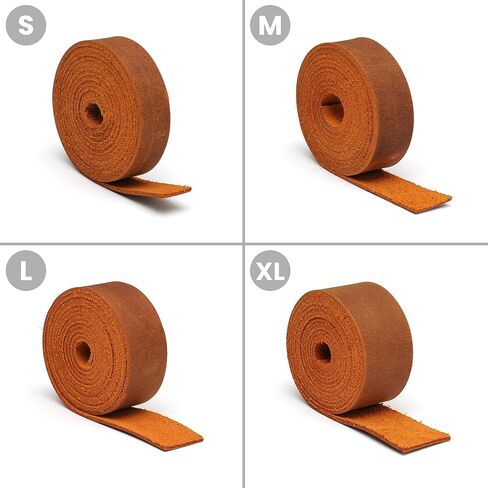 حزام جلدي، شريط جلد كريزي هورس، حبل جلدي مصنوع يدويًا، حزام جلد طبيعي للحزام والياقة وأشرطة الساعة، جملي، متوسط in Kuwait