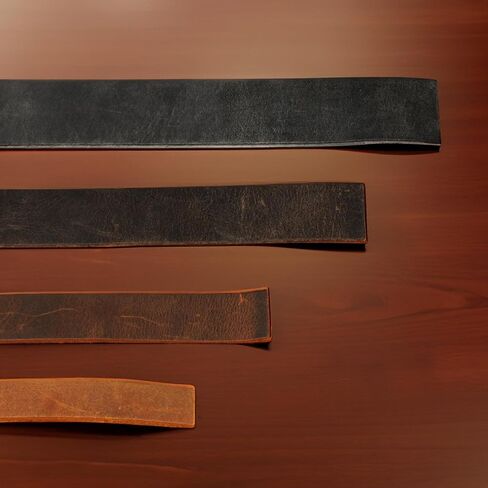 حزام جلدي، شريط جلد كريزي هورس، حبل جلدي مصنوع يدويًا، حزام جلد طبيعي للحزام والياقة وأشرطة الساعة، جملي، متوسط in Kuwait