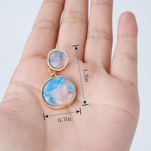 أقراط تكشف عن الجنس، أقراط زرقاء وردية للأولاد أو البنات مصنوعة يدويًا لفستان النساء الحوامل/ديكورات تي شيرت/حفلات استقبال المولود الجديد وحفلات أعياد الميلاد/هدية للأم والزوجة - من ZouYee in Kuwait