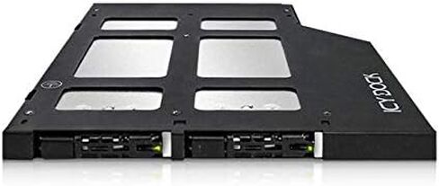 Icy Dock ToughArmor MB852M2PO-B Caddy Rack Mobile, 2X SSD NVMe M.2 Drive Adapter for Odd Ultra Slim (9.5mm) CD/DVD Drive Bay with OCuLink SFF-9402 Connector in Saudi Arabia