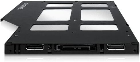 Icy Dock ToughArmor MB852M2PO-B Caddy Rack Mobile, 2X SSD NVMe M.2 Drive Adapter for Odd Ultra Slim (9.5mm) CD/DVD Drive Bay with OCuLink SFF-9402 Connector in Saudi Arabia