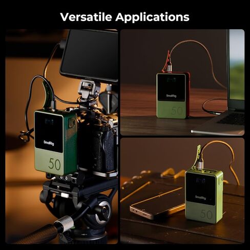SMALLRIG V Mount Battery VB50, 50Wh / 3400mAh V Mount Battery with 45W Output, 1.5H Full Charge, with USB-C, D-TAP, USB-A, Dual DC Ports, OLED Screen, for Cameras, Phones, Camcorders, Monitors in Saudi Arabia
