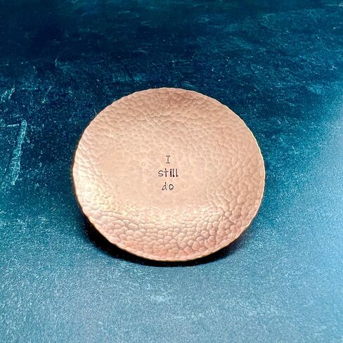 Handmade I Still Do Hammered Copper Ring Or Trinket Holder Dish, Gift for Her or Him, Anniversary, Birthday, Wife, Bride, Husband, Girlfriend in Saudi Arabia