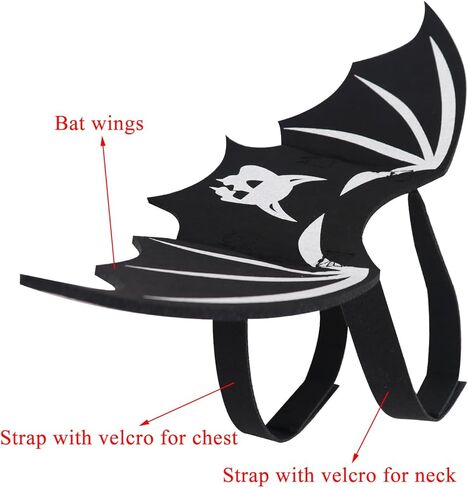 Pet Cat Bat Wings for Halloween Party Decoration, Dog Cosplay Bat Costume,Puppy and Cat Dress Up Accessories (Black, Small) in Kuwait