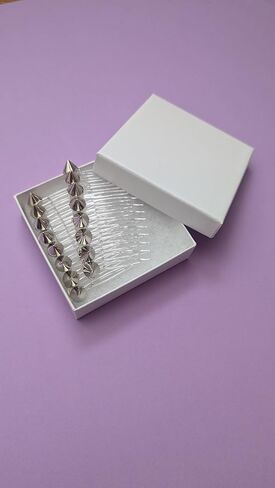 Silver Stud Hair Combs SET OF 2 Spikes Hair Barrettes in Saudi Arabia