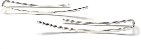 Silver Ear Climber, 925 Sterling Silver, Dainty Ear Crawler, Ear Cuff, Sterling Silver Earrings, Minimalist Earrings, Ear Climbers, Silver Earrings (Long, 925 Sterling Silver) in Saudi Arabia