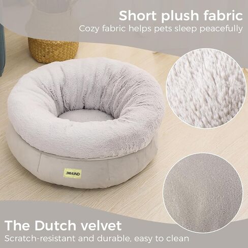 Cat Bed for Indoor Cats,Round Cat Bed for Small Pets,Washable Pet Bed with Non-Skid Bottom,Pet Bed for Puppy and Kitty,19 Inches,Navy in Saudi Arabia