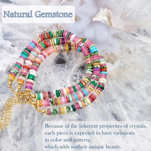 Bivei Beaded Bracelets Natural Gemstone Handmade Crystals Link Jewelry for Women Yoga Protection Calming Energy Anxiety Relax（Self-Love Bracelet） in Saudi Arabia