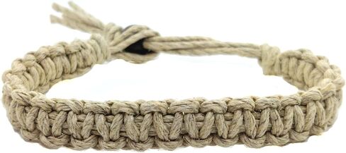 Hempnotic Jewelry Men's or Women's Natural Hemp Bracelet Surfer Hawaiian Style Eco Friendly in Saudi Arabia