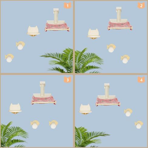 Cat Hammock for Window, Cordless Cat Window Perch, Foldable Cat Bed Window with 4 Suction Cups, Robust Metal Frame Pet Window Perch for Indoor Cats in Saudi Arabia