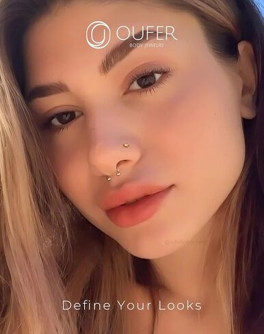 OUFER 925 Sterling Silver Nose Studs, Heart Nose Rings, L Shaped 20G Nose Rings Studs, Cute Nostril Nose Piercing Jewelry for Women Men in Saudi Arabia