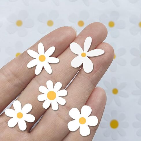 Set of 70, Little Daisies Stickers, Cute Flower Stickers, Laptop Stickers, Water Bottle Stickers, Phone Flower Sticker, Aesthetic Stickers, Vinyl Stickers Daisy Sticker Pack, 1 inches (White) in Kuwait
