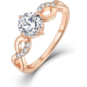STARCHENIE Infinity Promise Ring for Women 925 Sterling Silver Engagement Wedding Band Anniversary Jewelry Size 5-10
