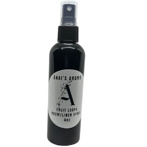 Anai's Aroma Fruit Loops Room & Linen Mist, Home Fragrance, Pillow Spray, Long Lasting Bold Scent, Odor Eliminator, Air Freshener, Refresh Fabric, Car, Restroom, Bedding, Travel Size 4oz