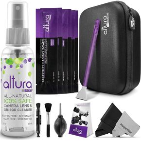 Altura Photo Professional Camera Cleaning Kit APS-C DSLR & Mirrorless Cameras - Camera Lens Cleaner w/Sensor Cleaning Swabs & Case, Works as Camera Lens Cleaning Kit, Camera Cleaner, Sensor Cleaner