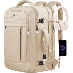 Travel Backpack, Extra Large Carry On Backpack for Men, 40L Expandable Airline Approved Water Resistant Business Luggage Suitcase Daypack Bag Fits 17 Inch Laptops, Travel Gifts for Men Women, Black