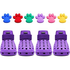 Dog Shoes for Hot Pavement - Breathable Dogs Shoe, Anti Slip Dog Boots for Medium & Large Dog, Protection Paws, Perforated Dog Bootie with Paw Charm, Waterproof Dog Booties for Beach (Olives, Medium)