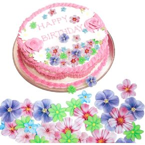 40 قطعة من زينة الكيك الصالحة للأكل، وديكورات الكيك على شكل زهور صالحة للأكل، وأغطية كب كيك الزهور، وأدوات تزيين الكيك، وأغطية الكب كيك لأعياد الميلاد، والزفاف، وحفلات استقبال المولود الجديد in Kuwait